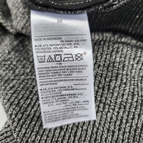 Old Navy High-Waisted Rib-Knit Silver Glittering Shine Maxi Side Slit Skirt - Picture 7 of 12